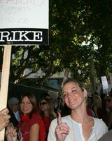 Ashley Scott Screen Actors Guild Support the Writers Guild of America Strike Outside NBCUniversal Studios Lot Lankershim Blvd Los Angeles CA November 13 2007 2007 photo