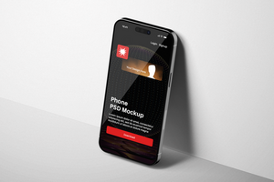 realistic mobile smartphone gadget device display screen mockup in modern minimal scene psd