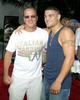 Peter Manfredo Jr and SR Premiere of The Skeleton Key Universal City Walk Los Angeles CA August 2 2005 photo