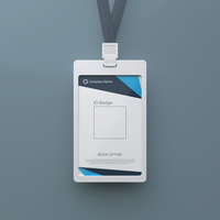 id badge mockup psd