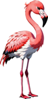 exotisk flamingo fågel klämma konst ai generativ png