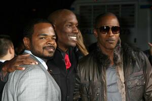 F Gary Gray Tyrese Gibson  Jamie Foxx arriving at the Law Abiding Citizen Premiere Graumans Chinese Theater Los Angeles CA October 6 photo