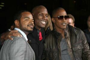 F Gary Gray Tyrese Gibson  Jamie Foxx arriving at the Law Abiding Citizen Premiere Graumans Chinese Theater Los Angeles CA October 6 photo