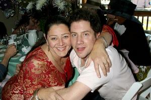 EXCLUSIVE Camryn Manheim  Jamie Kennedy at the 30th Birthday Tea for Jennifer Love Heweitt on the set of Ghost Whisperer in Burbank CA on February 19 2009  Publicist Approval Received photo