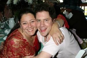 EXCLUSIVE Camryn Manheim  Jamie Kennedy at the 30th Birthday Tea for Jennifer Love Heweitt on the set of Ghost Whisperer in Burbank CA on February 19 2009  Publicist Approval Received photo