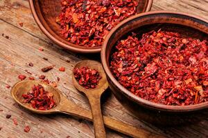 Spicy chili powder photo