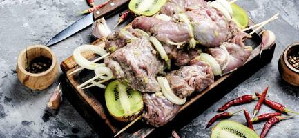 Beef shish kebab photo