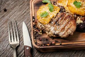 Juicy grilled fillet steak photo