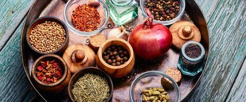 Spices and herbs photo