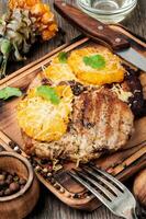 Juicy grilled fillet steak photo