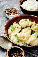 Homemade meat dumplings photo