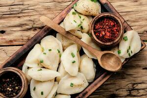 Ukrainian potato dumplings photo