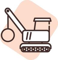 Construction wrecking ball icon vector on white background.