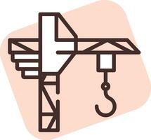 Construction metal crane icon vector on white background.