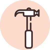 Construction hammer icon vector on white background.