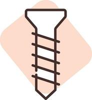 vector de icono de tornillo de acero de construcción sobre fondo blanco.