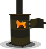 Clipart of the medieval stoveMedieval torch sconce, vector or color illustration.