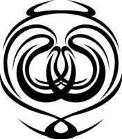 grande resumen tatuaje, tatuaje ilustración, vector en un blanco antecedentes.