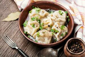 Dumplings with meat photo