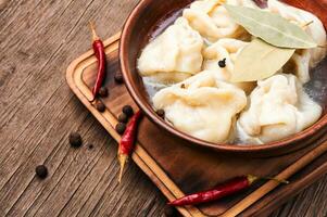 Homemade meat dumplings photo