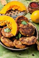 Vegetable cutlets with pumpkin photo
