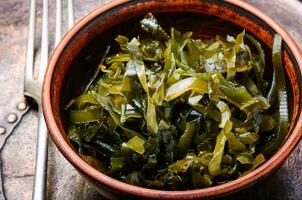 Bowl of sea kale photo