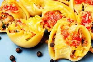Italian style pasta photo