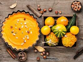 Autumn pumpkin pie photo