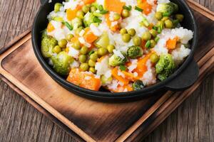 Lean vegetable risotto photo