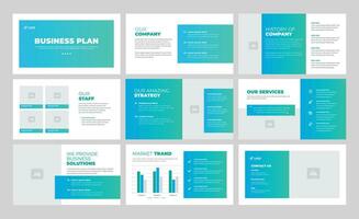 Business Plan Slide Design and Creative Business Presentation Slides Template. vector
