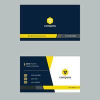 deep navy blue business card modern design vector