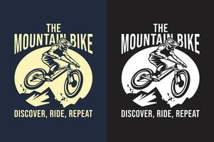 the mountain bike T-Shirts logo design vector