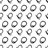 Seamless pattern with sketch round squiggle vector