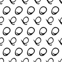 Seamless pattern with sketch round squiggle vector