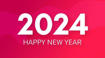 2024 Happy New Year on colorful background vector