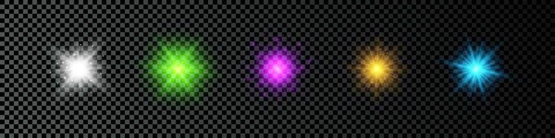 Light effect of lens flare vector