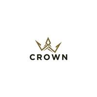 crown of gold. Isolated on white background. Vector illustration. Logotype, logo