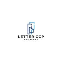 house letter CS, FS, CP and grow logo design vector