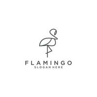 flamingo simple modern logo design vector