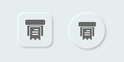 Order solid icon in neomorphic design style. Package signs vector illustration.