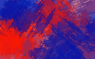 Abstract grunge texture splash paint blue and red color background vector