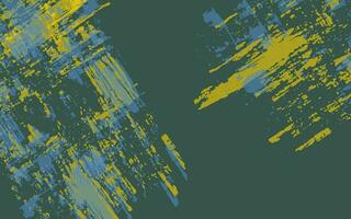 Abstract grunge texture splash paint green and yellow background vector