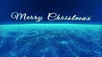 Merry Christmas and Happy New Year Text Animation With Glowing Sparkling Magic Particle Trails video