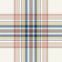 Plaid check pattern. Seamless fabric texture. Tartan textile print. vector