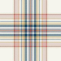 Plaid check pattern. Seamless fabric texture. Tartan textile print. vector