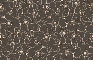 Floral pattern seamless vector background. Foliage and flower wallpaper design of nature.