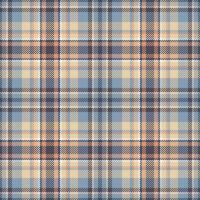 Plaid seamless pattern in blue. Check fabric texture. Vector textile print.