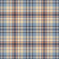 Plaid seamless pattern in blue. Check fabric texture. Vector textile print.