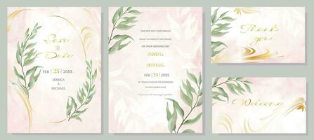 Watercolor floral background set. hand drawn illustration isolated on white background. vector