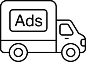 Advertising  Van line icons design style vector